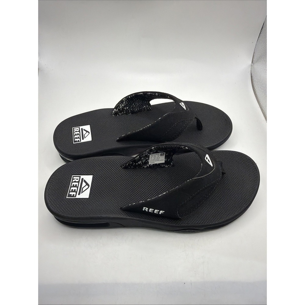 Reef Fanning Women'sblack•bottle Opener Sandals Size 8. New